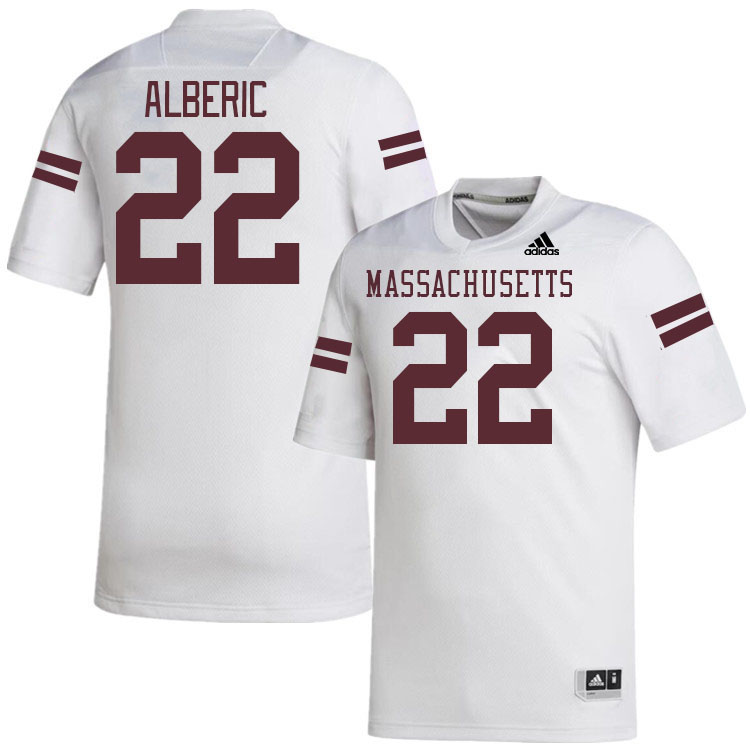 Massachusetts Minutemen #22 Da'Marion Alberic College Football Jerseys Stitched-White